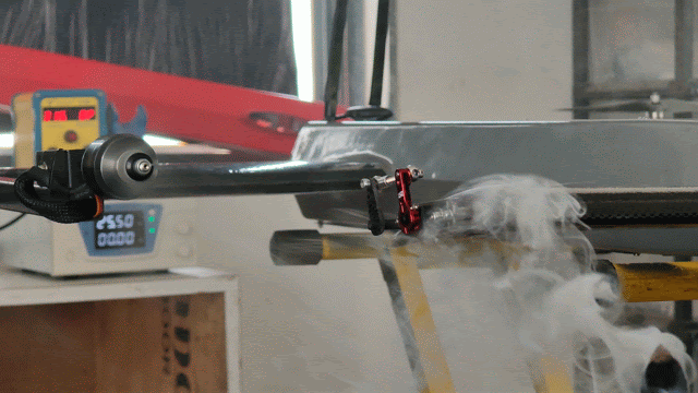 Blown wing airflow demonstration